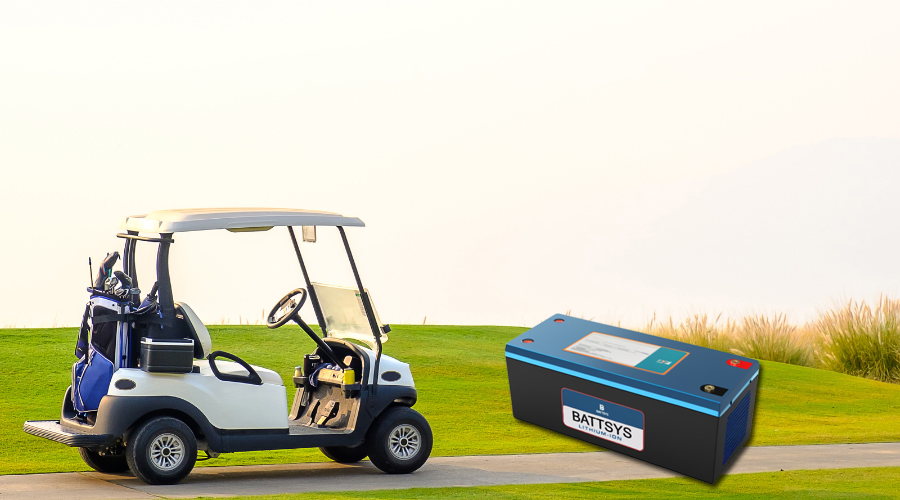 48V120AH lithium iron phosphate battery on golf carts